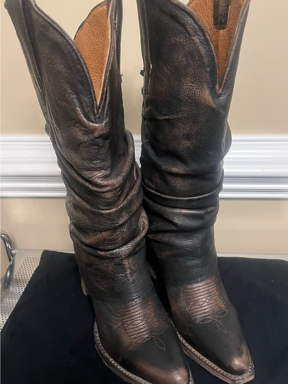 Freebird Jules black lace-up Cowboy Boots size 10